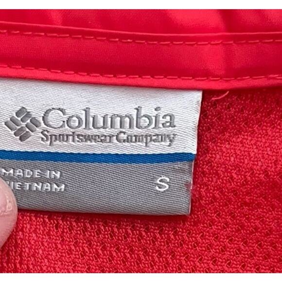 Columbia Red Hooded Rain Nylon Lightweight Jacket-Size Small - Picture 6 of 6